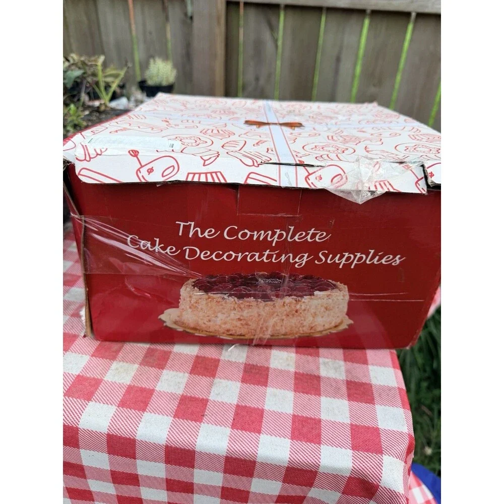 Complete Cake decorating kit new pans utensils baking arge